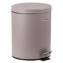 Ведро-контейнер для мусора (урна) с педалью LAIMA Classic, 12 л, серое, матовое, металл, со съемным внутренним ведром в Одинцово