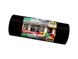 Мешки для мусора 240 л, ароматизированные, черные, в рулоне 10 шт., ПВД 45 мкм, 1300х930 мм, PREMIUM+, 24010830 в Одинцово Мешки для мусора 240 л, ароматизированные, черные, в рулоне 10 шт., ПВД 45 мкм, 1300х930 мм, PREMIUM+, 24010830 в Одинцово