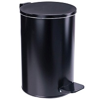 Ведро для мусора с педалью, усиленное, Титан, 10 л, черное, оцинкованная сталь в Одинцово