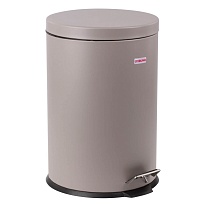 Ведро-контейнер для мусора (урна) с педалью LAIMA Classic, 20 л, серое, матовое, металл, со съемным внутренним ведром в Одинцово