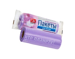 Мешки для мусора 35 л, ароматизированные, сиреневые, в рулоне 20 шт., ПНД, 12 мкм, 560х530 мм, GRIFON Полевые Цветы, 100-034 в Одинцово
