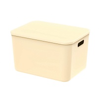 Ящик пластиковый вкладываемый бежевый 410х305х245 мм в Одинцово