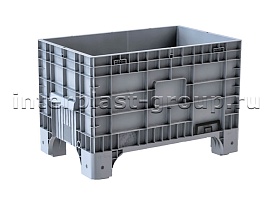 Контейнер iBox сплошной на ножках серый в Одинцово