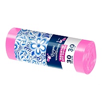 Мешки для мусора 30 л, розовые, в рулоне 30 шт., ПНД, 8 мкм, 560х480 мм, Узоры Чистоты, МУ3605 (ММЭ-30роз) в Одинцово Мешки для мусора 30 л, розовые, в рулоне 30 шт., ПНД, 8 мкм, 560х480 мм, Узоры Чистоты, МУ3605 (ММЭ-30роз) в Одинцово