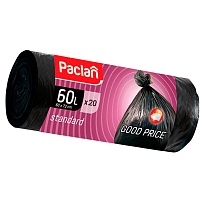 Мешки для мусора 60 л, черные, в рулоне 20 шт., ПНД, 7,4 мкм, 720х600 мм, PACLAN, 600820 в Одинцово Мешки для мусора 60 л, черные, в рулоне 20 шт., ПНД, 7,4 мкм, 720х600 мм, PACLAN, 600820 в Одинцово