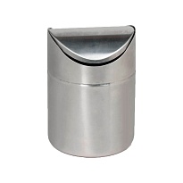 Урна для мусора 1,2 л настольная, с качающейся крышкой, нержавеющая сталь, матовая в Одинцово