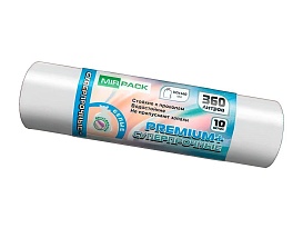 Мешки для мусора 360 л, белые, в рулоне 10 шт., ПВД 65 мкм, 1400х1000 мм, PREMIUM+, 3601015302 в Одинцово