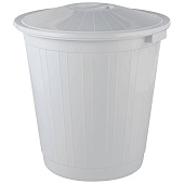 Мусорный бак с крышкой 80 л серый