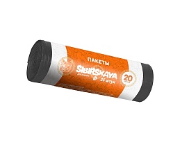 Мешки для мусора 20 л, черные, в рулоне 25 шт., ПНД, 6 мкм, 420х450 мм, SIBIRSKAYA, 101-001 S в Одинцово
