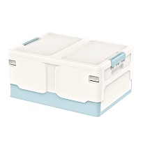 Ящик пластиковый складной белый, дно голубое, 480х360х240 мм в Одинцово Ящик пластиковый складной белый, дно голубое, 480х360х240 мм в Одинцово
