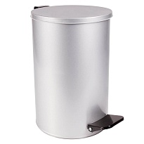Ведро для мусора с педалью, усиленное, Титан, 10 л, серое, оцинкованная сталь в Одинцово
