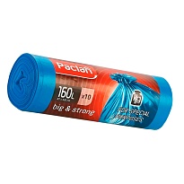 Мешки для мусора 160 л, синие, в рулоне 10 шт., ПВД, 21 мкм, 1200х870 мм, PACLAN Big&Strong, 604075 в Одинцово Мешки для мусора 160 л, синие, в рулоне 10 шт., ПВД, 21 мкм, 1200х870 мм, PACLAN Big&Strong, 604075 в Одинцово