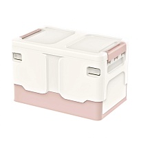 Ящик пластиковый складной белый, дно розовое, 370х240х240 мм в Одинцово Ящик пластиковый складной белый, дно розовое, 370х240х240 мм в Одинцово