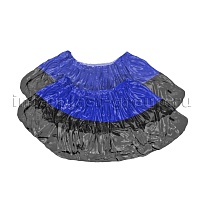 Бахилы сине-черные 1000 шт (500 пар), 54 мкм, двойная подошва, с одной резинкой, Прочные+ в Одинцово