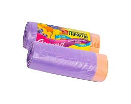 Мешки для мусора 35 л, ароматизированные, Лаванда, сиреневые, в рулоне 10 шт., ПНД, 12 мкм, 560х530 мм, GRIFON Aroma, 101-080 La в Одинцово