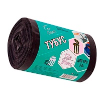 Мешки для мусора 12 л, черные, в рулоне 30 шт., ПНД, 6 мкм, 550х320 мм, Концепция Быта Tubus, 604936 в Одинцово
