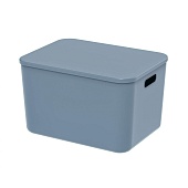 Ящик пластиковый вкладываемый синий 410х305х245 мм