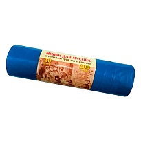 Мешки для мусора 100 л, с завязками, синие, в рулоне 10 шт., ПВД, 40 мкм, 840х670 мм, Концепция Быта Vitalux, 604933 в Одинцово Мешки для мусора 100 л, с завязками, синие, в рулоне 10 шт., ПВД, 40 мкм, 840х670 мм, Концепция Быта Vitalux, 604933 в Одинцово